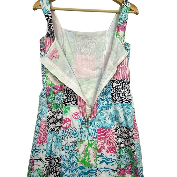 Lilly Pulitzer Idi Shift Dress Osterville Patch Women’s Size 2 Lined Cotton - Picture 4 of 9